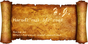 Harsányi József névjegykártya