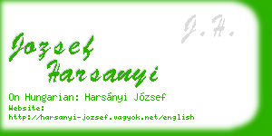 jozsef harsanyi business card